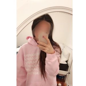1-800 be happy / hotline bling hoodie pastel pink